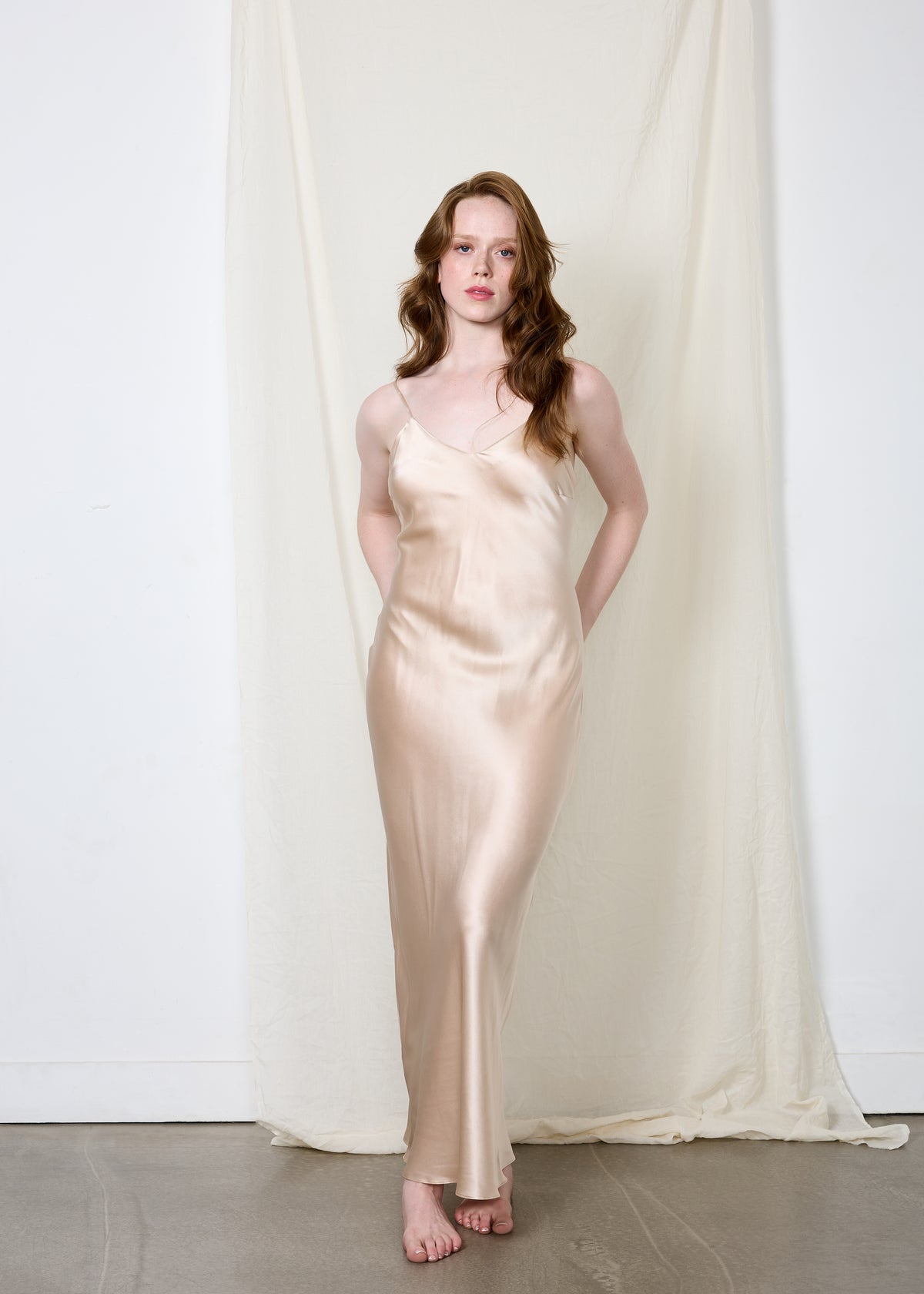 Maria Silk Bias Cut Maxi Dress