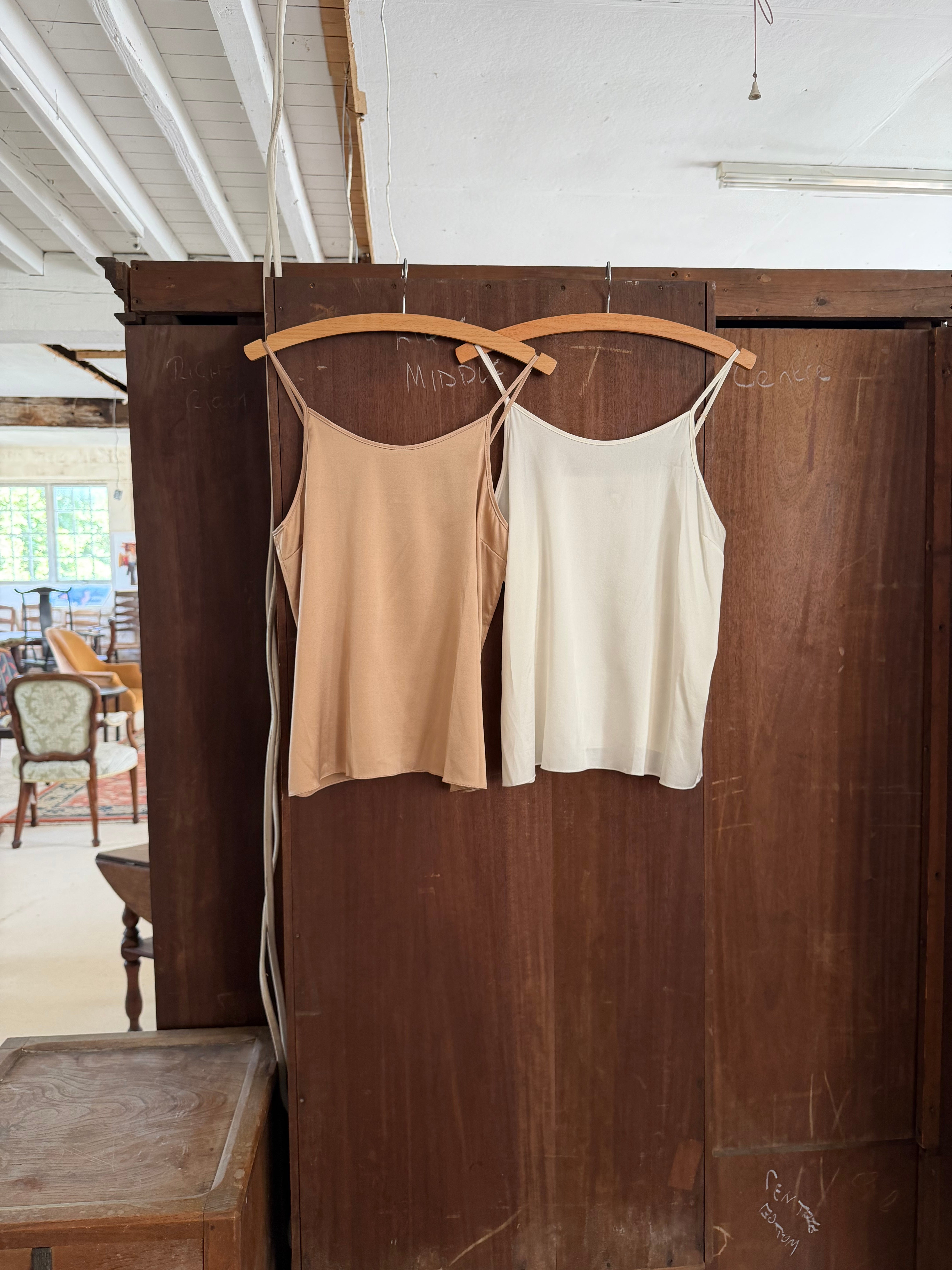 FINAL SALE  - Martha Silk CAMISOLE LATTE MEDIUM
