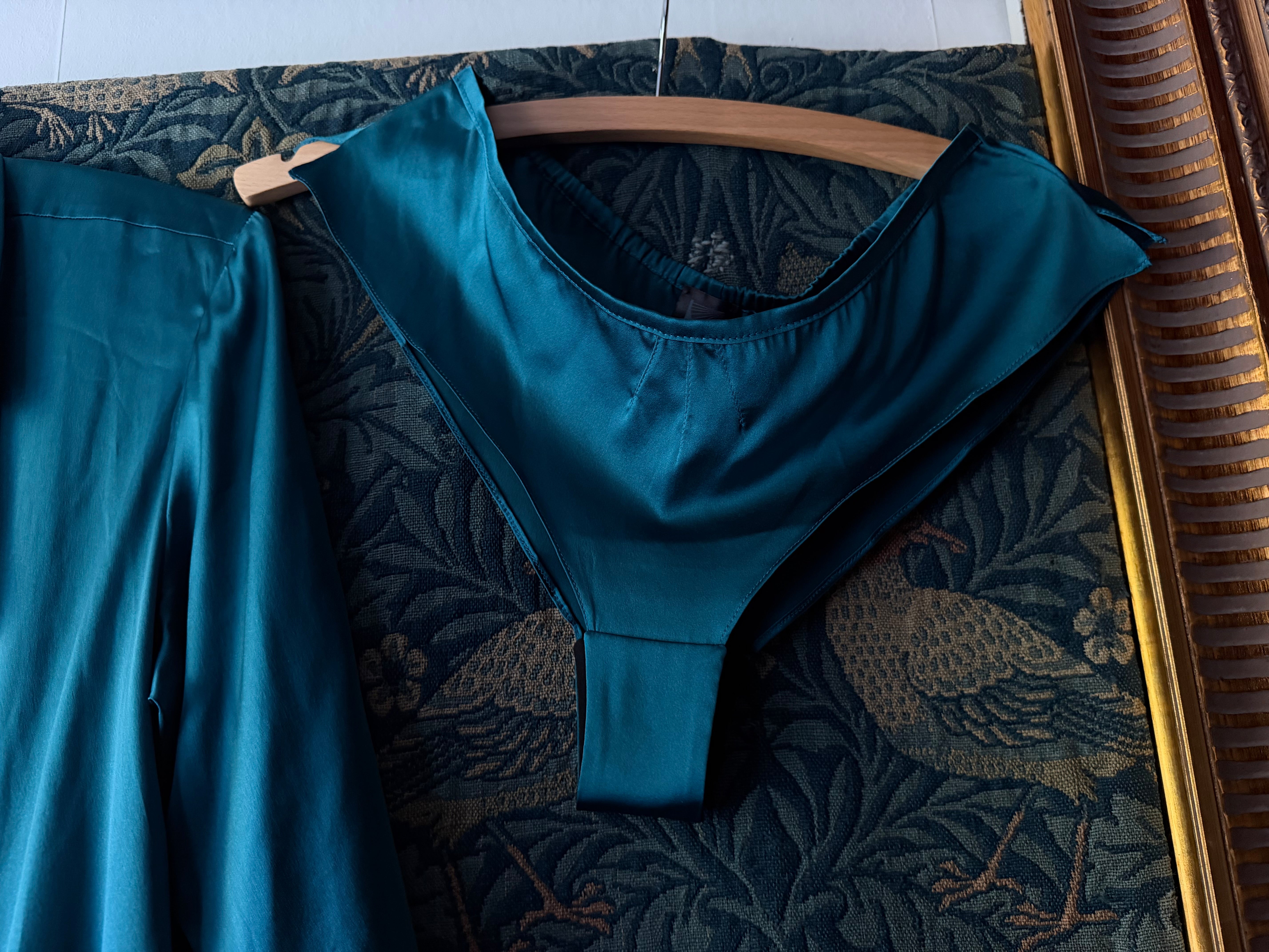 FINAL SALE - Grace Silk knicker - petrol Small