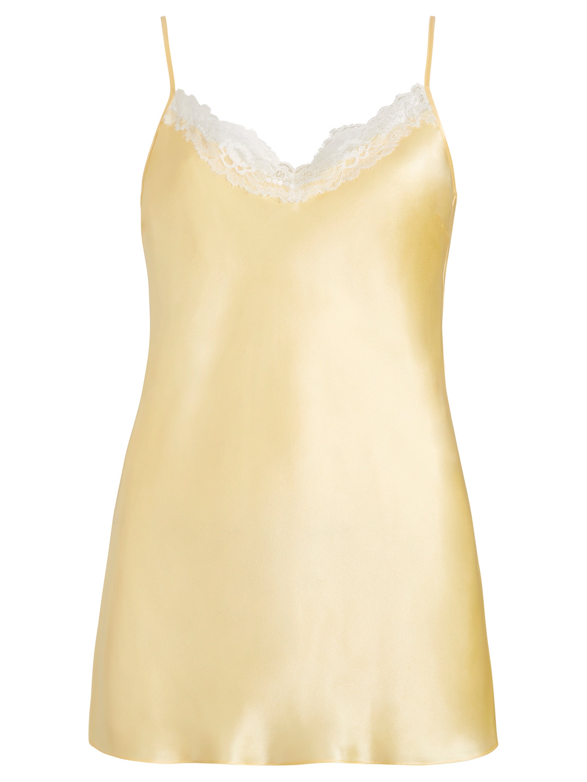 Audrey Silk Bias Cut Camisole with Lace Trim