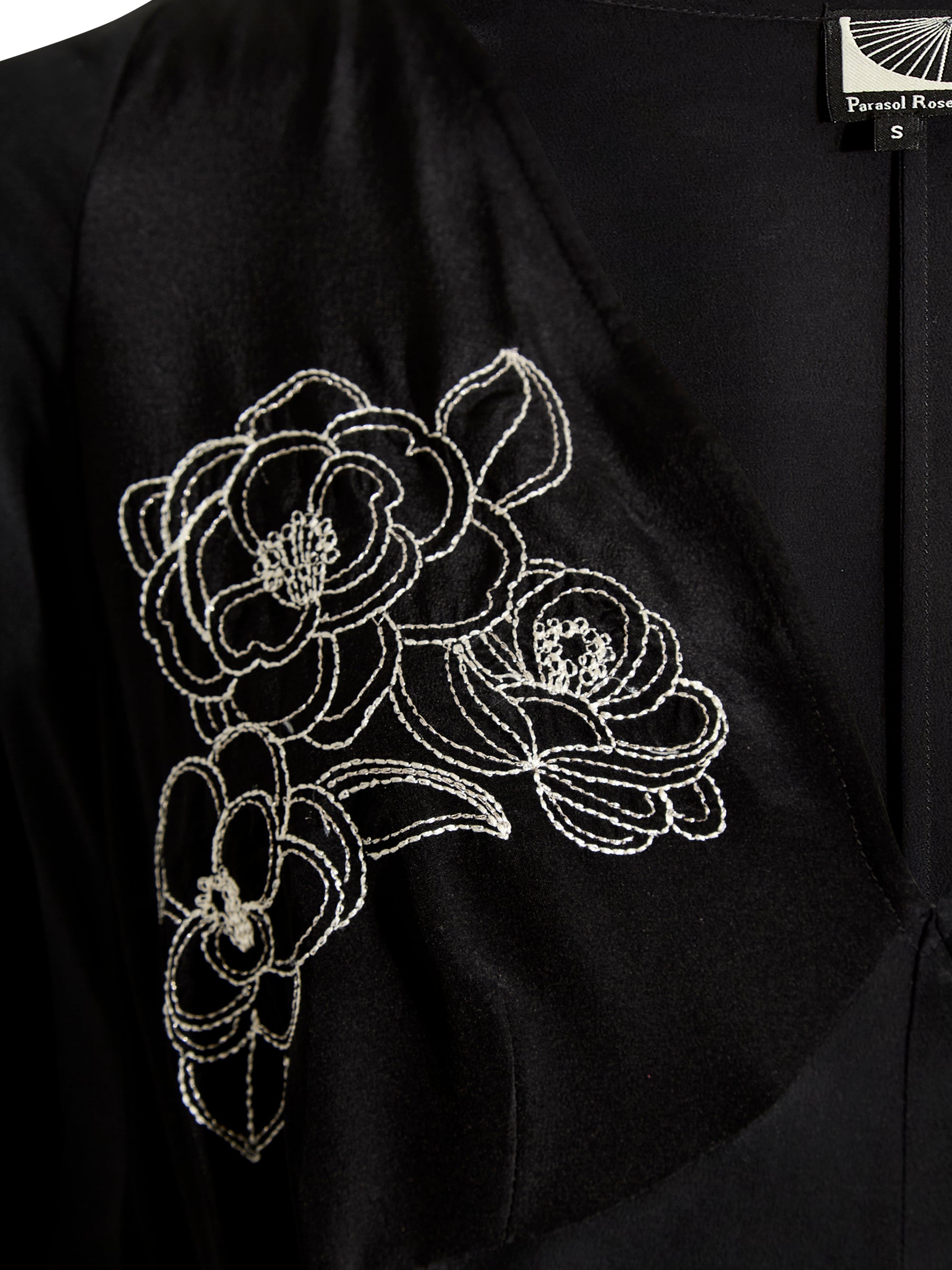 Florence Silk dress with embroidery