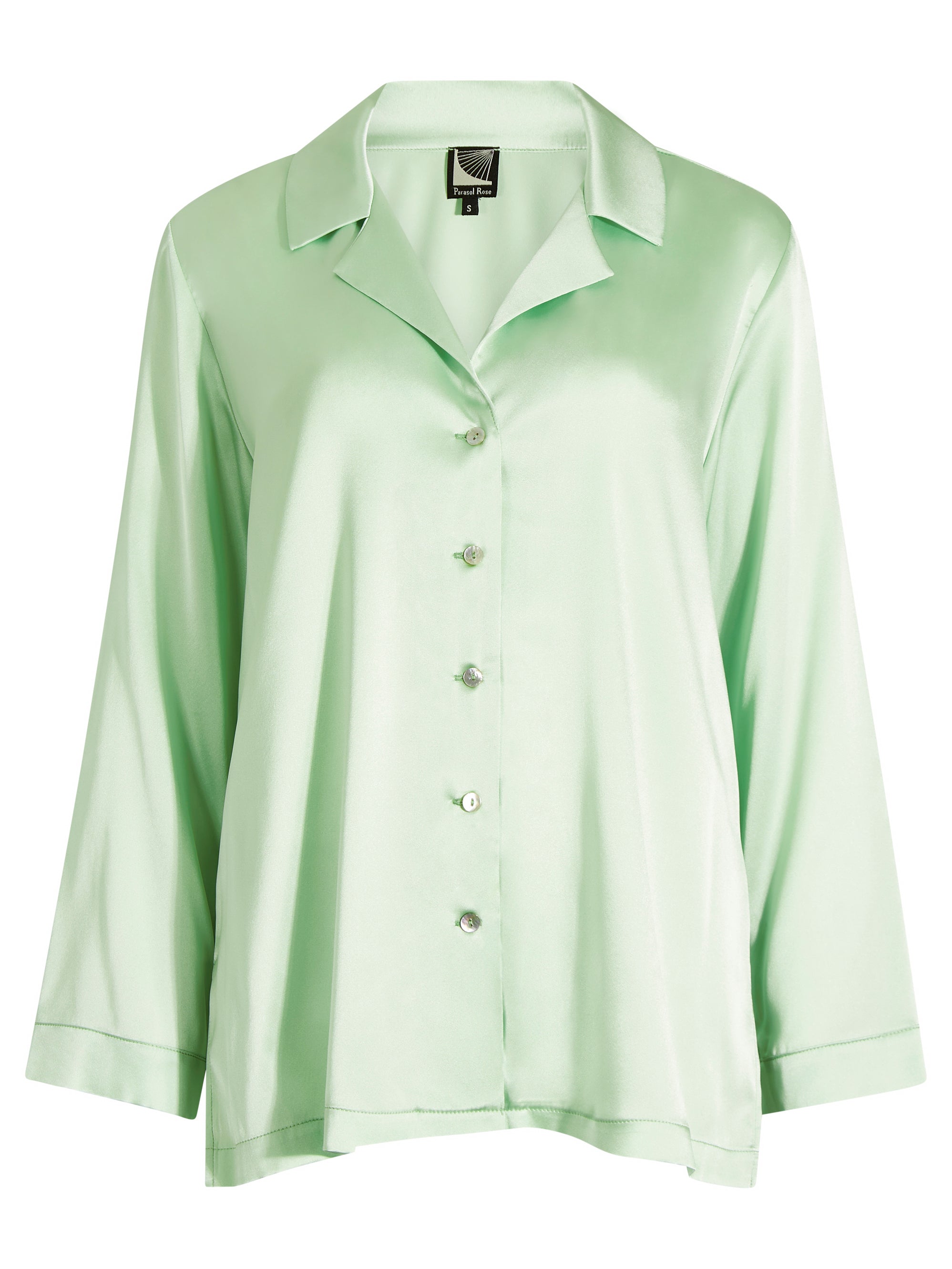 FINAL SALE - Peppy Silk Pyjama Set MINT MEDIUM