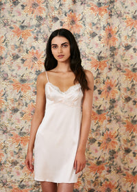 Sophia Silk Chemise Slip Dress | Parasol Rose
