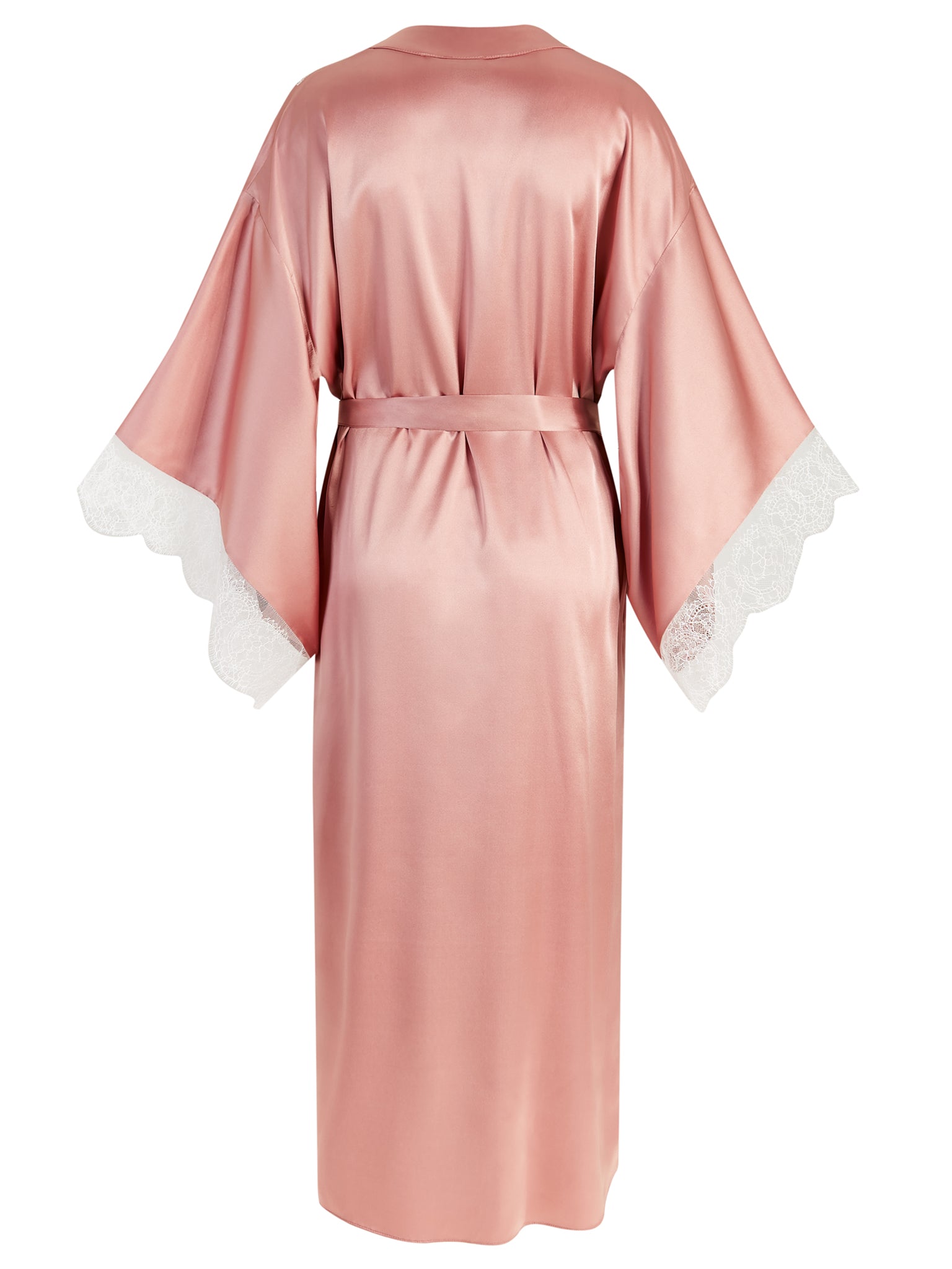 Lauren Silk Lace Trim Kimono Tropical