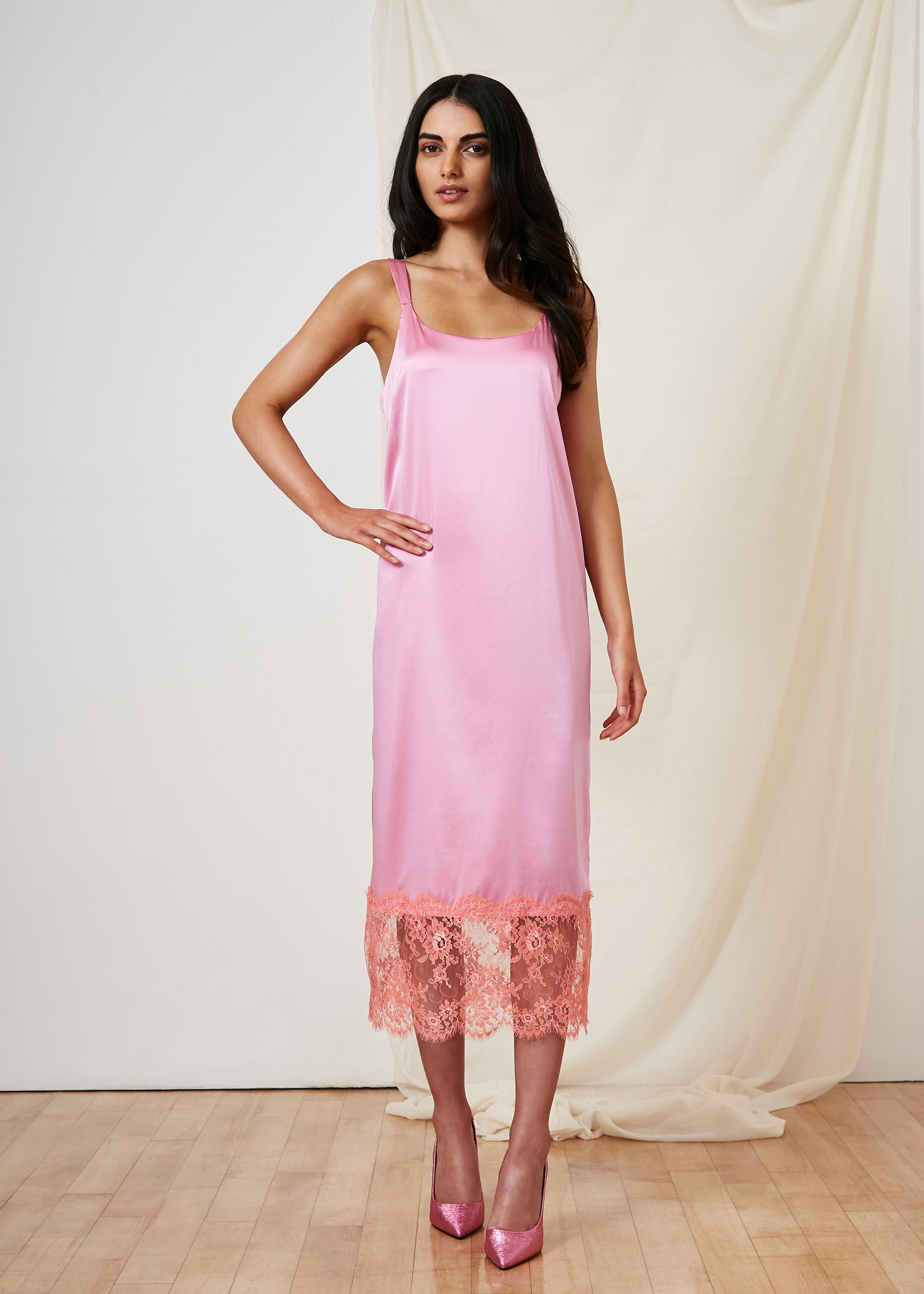 Mae Silk Midi Dress